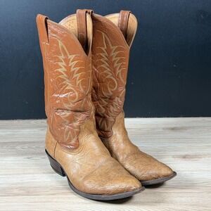 Vintage Nocona Cowboy Boots Mens Size 10 Brown Leather Western Rodeo 38060